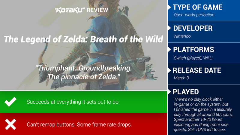 Illustration for article titled The Legend of Zelda: Breath of the Wild: The Kotaku Review